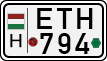 license plates of Hungary, Cars (1990)