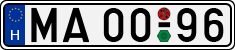 license plates of Hungary, National Ambulance Service (1990)