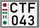 license plates of Hungary, Cars (1990)