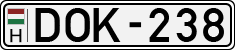 license plates of Hungary, Cars (1990)