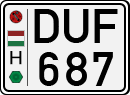 license plates of Hungary, Cars (1990)