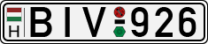 license plates of Hungary, Cars (1990)