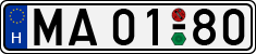 license plates of Hungary, National Ambulance Service (1990)
