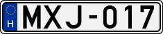 license plates of Hungary, Cars (1990)