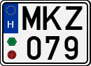 license plates of Hungary, Cars (1990)