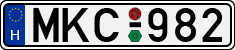 license plates of Hungary, Cars (1990)