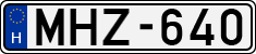 license plates of Hungary, Cars (1990)