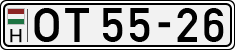 license plates of Hungary, Oldtimers (1990)
