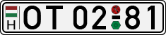 license plates of Hungary, Oldtimers (1990)