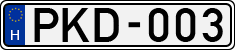 license plates of Hungary, Cars (1990)