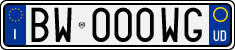 License plate of Italy, Cars (1994 year series)