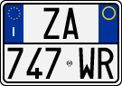 License plate of Italy, Cars (1994 year series)