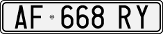 License plate of Italy, Cars (1994 year series)