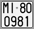 License plate of Italy, Motorcycles (1927 year series)