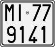 License plate of Italy, Motorcycles (1927 year series)