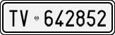 License plate of Italy, Cars (1927 year series)