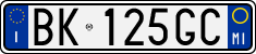 License plate of Italy, Cars (1994 year series)