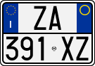 License plate of Italy, Cars (1994 year series)