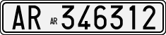 License plate of Italy, Cars (1927 year series)