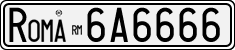 License plate of Italy, Cars (1927 year series)