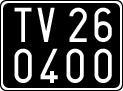 License plate of Italy, Cars (1927 year series)