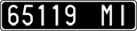 License plate of Italy, Cars (1927 year series)