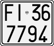License plate of Italy, Motorcycles (1927 year series)