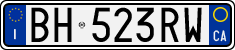License plate of Italy, Cars (1994 year series)