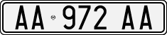 License plate of Italy, Cars (1994 year series)
