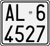 License plate of Italy, Motorcycles (1927 year series)