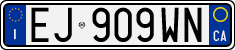 License plate of Italy, Cars (1994 year series)
