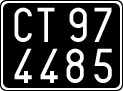 License plate of Italy, Cars (1927 year series)