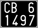 License plate of Italy, Cars (1927 year series)