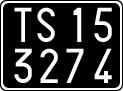 License plate of Italy, Cars (1927 year series)