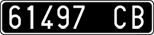 License plate of Italy, Cars (1927 year series)