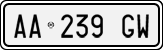License plate of Italy, Cars (1994 year series)
