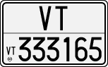 License plate of Italy, Cars (1927 year series)