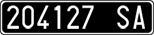 License plate of Italy, Cars (1927 year series)
