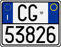 License plate of Italy, Motorcycles (1994 year series)