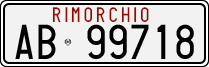 License plate of Italy, Trailers (1994 year series)