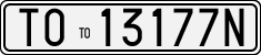License plate of Italy, Cars (1927 year series)