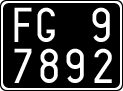 License plate of Italy, Cars (1927 year series)