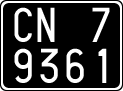 License plate of Italy, Cars (1927 year series)