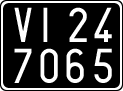 License plate of Italy, Cars (1927 year series)
