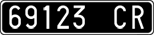 License plate of Italy, Cars (1927 year series)