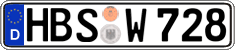 German license plate, Regular plates