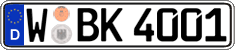 German license plate, Regular plates