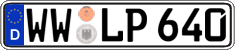 German license plate, Regular plates