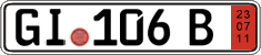 German license plate, Export transit plates
