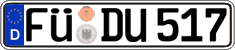 German license plate, Regular plates